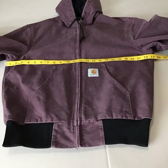 Carhartt Distressed Plum Hooded Jacket - Picture 11 of 13